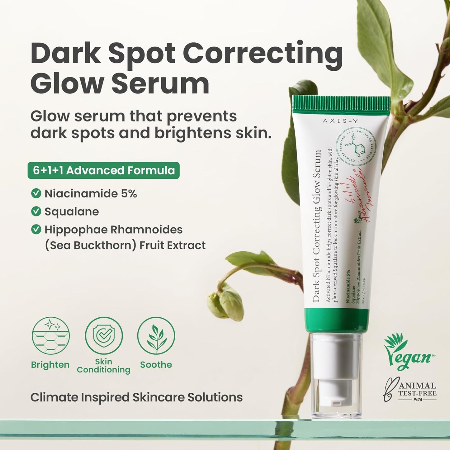 AXIS-Y Dark Spot Correcting Glow Serum 50ml - 5% Niacinamide Dark Spot Remover For Face